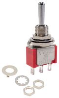 E-SWITCH 100SP1T1B1M1QEH TOGGLE SWITCH, SPDT, 5A, 120VAC