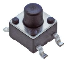 E-SWITCH TL3305BF100QG TACTILE SWITCH, 0.05A, 12VDC, SMD, 100GF