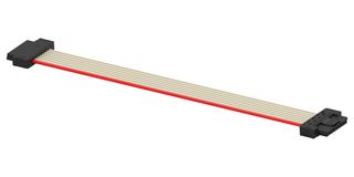 TE CONNECTIVITY - ERNI 839022-E CABLE ASSY, 8P IDC RCPT-RCPT, 100MM
