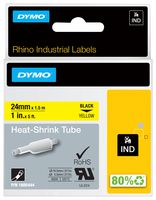 DYMO 1805444 LABELS, PRINTER, 1.5M X 24MM, BLK/YLW
