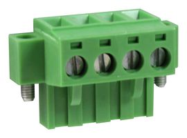 CAMDENBOSS CTBP9208/4FL TERMINAL BLOCK, PLUGGABLE, 4POS, 14AWG