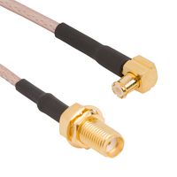 AMPHENOL RF 245130-01-06.00 CABLE ASSY, R/A MCX PLUG-SMA JACK, 6"