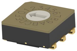 TE CONNECTIVITY - ALCOSWITCH MRSSV0DC16SMJTR ROTARY CODED SW, 16POS, 0.02A/20V, SMD