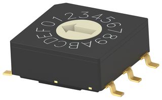 TE CONNECTIVITY - ALCOSWITCH MRSSV1DC16SMGWTR ROTARY CODED SW, 16POS, 0.02A/20V, SMD