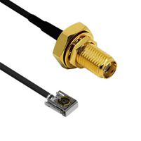 SIRETTA ASMGLKL010XC113S11 CABLE ASSY, MHF4 PLUG-SMA JACK, 100MM
