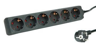 ROLINE 19.07.1073 POWER OUTLET STRIP, 250VAC, 6 OUTLET
