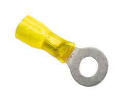 MUELLER ELECTRIC BU-191640066 TERMINAL, RING TONGUE, 1/4", YELLOW