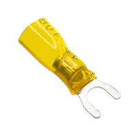 MUELLER ELECTRIC BU-191640071 CRIMP TERMINAL, FORK, #10, YEL, 10AWG