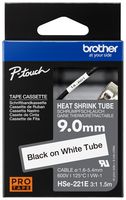 BROTHER HSE221E WIRE MARKER, BLK ON WHT, 1.5MX9MM