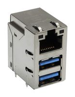 TRP CONNECTOR/BEL 2250125-1 MAGJACK CONN, RJ45+USB A JACK, 3X1 PORT ROHS COMPLIANT: YES