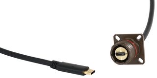 AMPHENOL SOCAPEX USB3CFTV7G015 USB CABLE, 3.2 C PLUG-C RCPT, 150MM