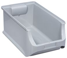 ALLIT 456224 STACKABLE STORAGE BIN, 205X355X150MM/GRY ROHS COMPLIANT: YES
