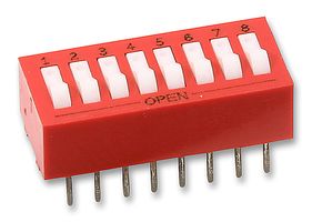 GRAYHILL 76SB08ST SWITCH, SPST, 8 POS, RAISED ROCKER