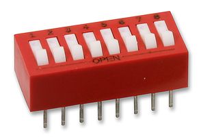 GRAYHILL 76SB08T SWITCH, SPST, 8 POS, RAISED ROCKER