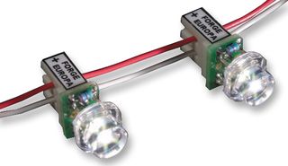 FORGE FEL-F115B15V12 LED, Blue, 8mm, 460 nm, 12 V, 35 mA RoHS Compliant: Yes