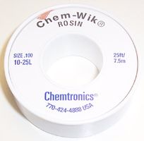 CHEMTRONICS 10-25L DESOLDERING BRAID, COPPER, 25FT X 0.1_