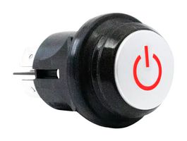 E-SWITCH PB66EE2CR6P31 PUSHBUTTON SW, DPDT, 16A, 127VAC
