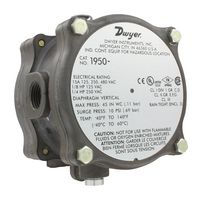 DWYER 1950P-2-2F PRESSURE SWITCH, 2PSI, 1/8" FNPT