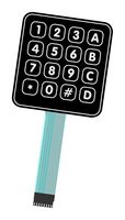MULTICOMP PRO MP013547 KEYPAD, 16 KEY, 4 X 4, 30VDC, 0.1A ROHS COMPLIANT: YES