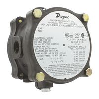 DWYER 1950G-0-B-120-NA PRESSURE SWITCH, 0.5INCH-H2O, 1/8" FNPT