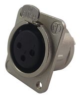 NEUTRIK NC3FDM3-L-1 XLR Audio Connector, Socket, 3, Panel Mo