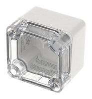 HAMMOND 1554A2GYCL ENCLOSURE, SMALL, PC, LIGHT GRAY, CLEAR