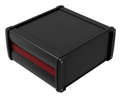 ROSE 75030100 ENCLOSURE, ELECTRONIC, ALUM, BLACK/RED