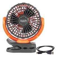 KLEIN TOOLS PJSFM1 RECHARGEABLE FAN, 267MM, 60DB