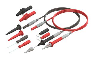 CAL TEST ELECTRONICS CT3981B-120 PROBE LEAD SET, BLACK/RED, 10A/1KV, 1.2M