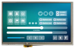 MIDAS DISPLAYS MDT0700JISR-HDMI LCD TFT MODULE, 7", 1024 X 600P, RGB