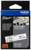 BROTHER FLE2511 TAPE, LABEL PRINTER, BLK/WHT, 45MMX21MM