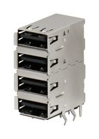 STEWART CONNECTOR SS-52000-005 USB STACKED CONN, R/A TYPE A JACK, 4PORT