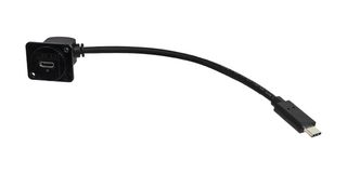 TUK KUCC20DPM TAILED LEAD, USB 3.0 TYP C RCPT-PLUG/BLK
