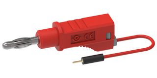 MULTICOMP PRO MP-MALL-BSR BANANA PLUG-PLUG, RED, 3A, 60V, 500MM