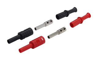 CAL TEST ELECTRONICS CT3207 BANANA JACK SET, 4MM, 36A/1KV, BLACK/RED