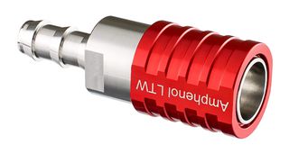AMPHENOL LTW SQD-04SBCN-PRD001 LIQUID COOLING SOCKET, VALVE, RED, 3/8IN