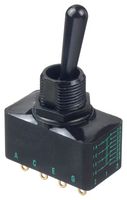 APEM 12166X778 TOGGLE SWITCH, 4PDT, 4A, 28VDC