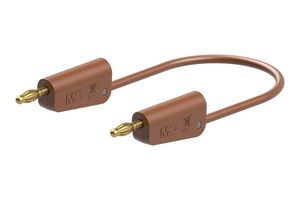 STAUBLI 66.2013-05022 STACK 4MM BANANA PLUG-PLUG, BROWN, 1M
