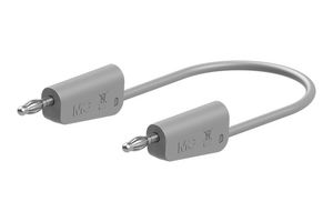 STAUBLI 66.2010-05021 STACK 4MM BANANA PLUG-PLUG, GREY, 500MM