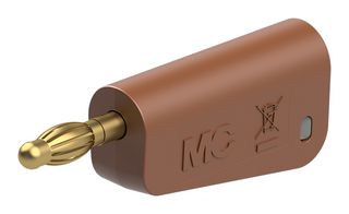 STAUBLI 66.2022-21 BANANA CONN, PLUG, 32A, 60VDC, BROWN