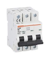 LOVATO ELECTRIC P1MB3PB16 MINIATURE CIRCUIT BREAKER, 3P, 16A, 400V