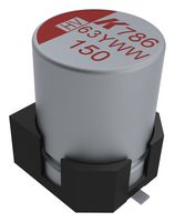 KEMET A786MS107M1JLAV015 CAP, ALU ELEC, HYBRID, 100UF, 63V, SMD