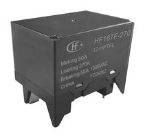 HONGFA HF167F-270/12-HPTF SOLAR RELAY, SPST-NO, 270A, 12VDC, TH ROHS COMPLIANT: YES