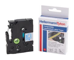 HELLERMANNTYTON 596-99233 LABEL TAPE, BLUE ON WHITE, 8MX12MM, PET