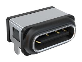 AMPHENOL COMMUNICATIONS SOLUTIONS 10179753-00011LF USB CONN, TYPE C 2.0, RCPT, 6POS, IPX7
