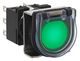 IDEC LB6GL-M1T64G PUSHBUTTON SW, DPDT, GREEN, 5A, 125VAC
