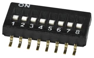 SAME SKY DS05-127-2-02BK-SMT-TR DIP SWITCH, SPST, 0.025A, 24VDC ROHS COMPLIANT: YES
