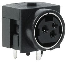 SAME SKY PD-30 POWER DIN JACK, R/A, 3POS, PBT, THT