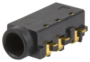 SAME SKY SJ-3503-SMT-TR PHONE AUDIO CONN, R/A STEREO JACK, 5P