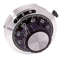 ETI SYSTEMS MF46L-6MM TURN COUNTING DIAL, BLACK FINISH, 6MM
